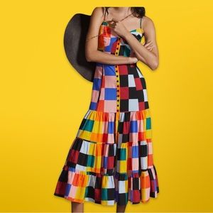 Anthropologie Plenty by Tracy Reese Checkered Maxi Dress sz SP like new !!